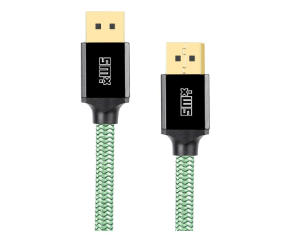 Kabel komputerowy Silver Monkey X Kabel DisplayPort 2.0 Ultra w oplocie 3m zielony SMXA014